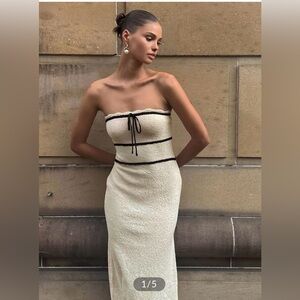 Knotted Tube Midi Sweater Dress